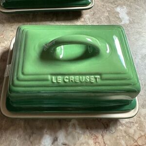 Le Creuset Green Butter Dish